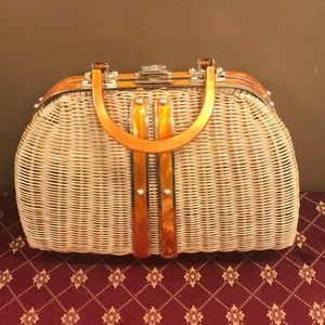 Vintage style Basket purse made in Hong Kong